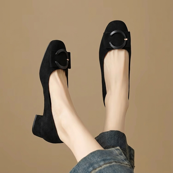 Rosen Wildleder Ballerinas