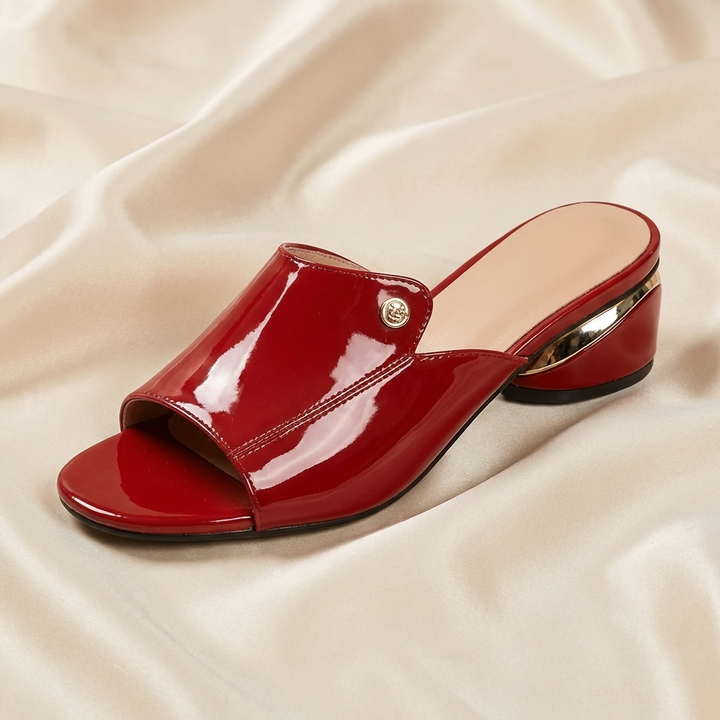 Mauve Patent Riemchenabsätze