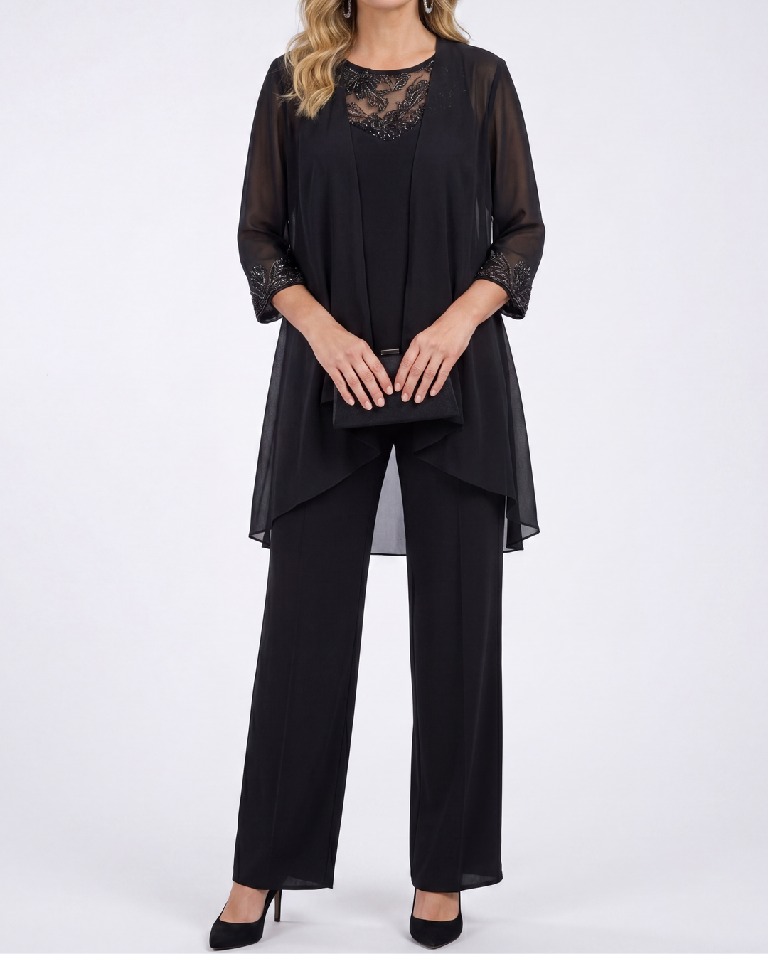 Eleanor™ | Fließende Jacke & Weite Hose Set
