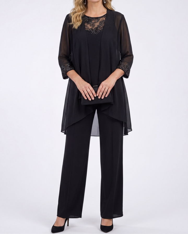 Eleanor™ | Fließende Jacke & Weite Hose Set