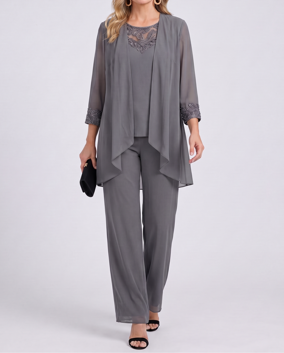 Eleanor™ | Fließende Jacke & Weite Hose Set