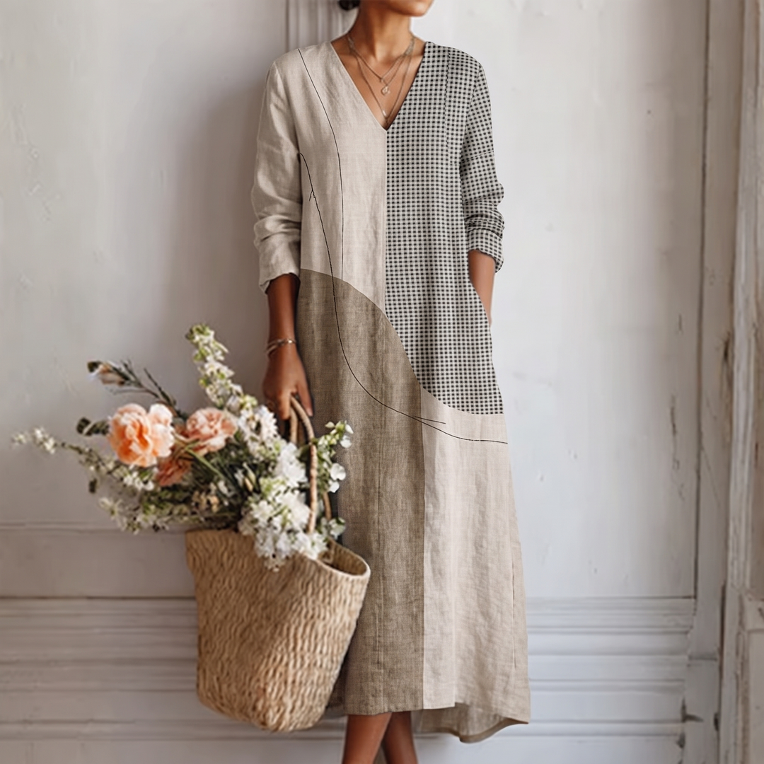 Emma™ | Elegantes gestreiftes Kleid