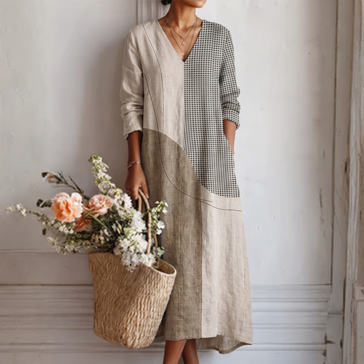 Emma™ | Elegantes gestreiftes Kleid