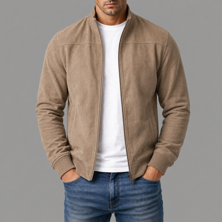 Adrian | Handgefertigte Wildlederjacke