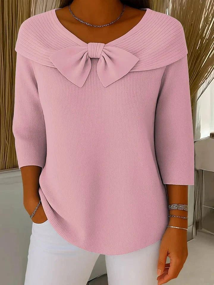 Julia | Pullover mit Wasserfallkragen