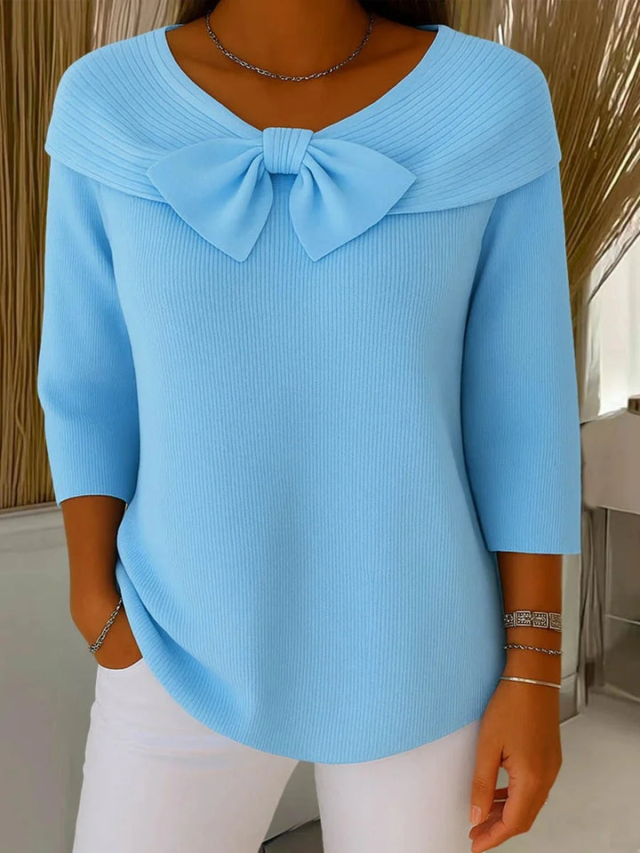 Julia | Pullover mit Wasserfallkragen