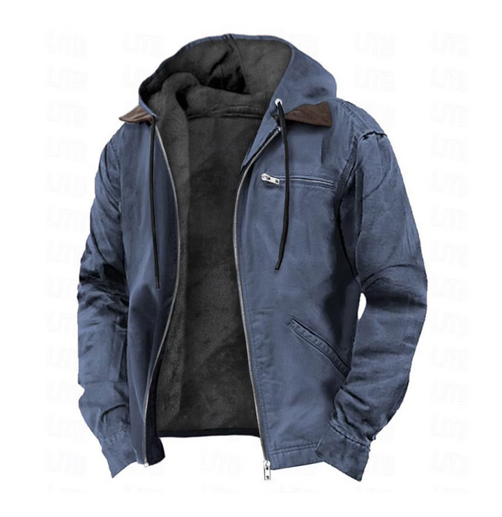 Isak™ | Warme Fleecegefütterte Kapuzen Vintage Jacke