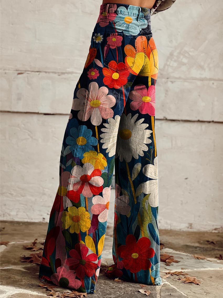 Léna - Weite Blumenhosen