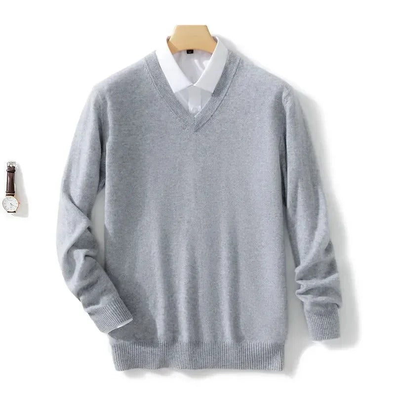 Eleganter Pullover mit V-Ausschnitt