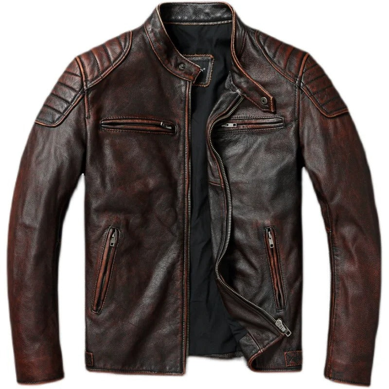 Vintage-Lederjacke