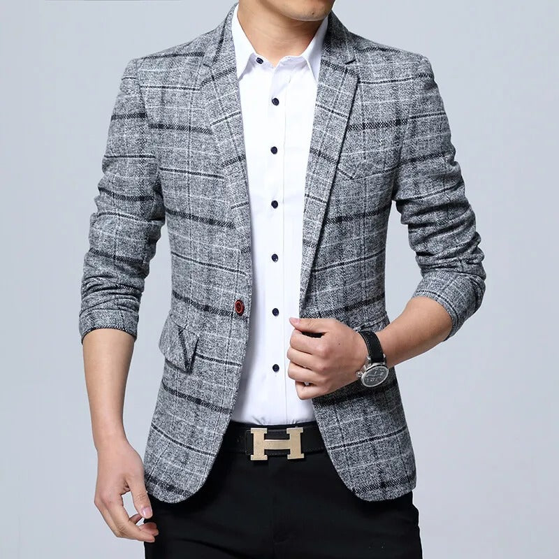 Eleganter karierter Blazer