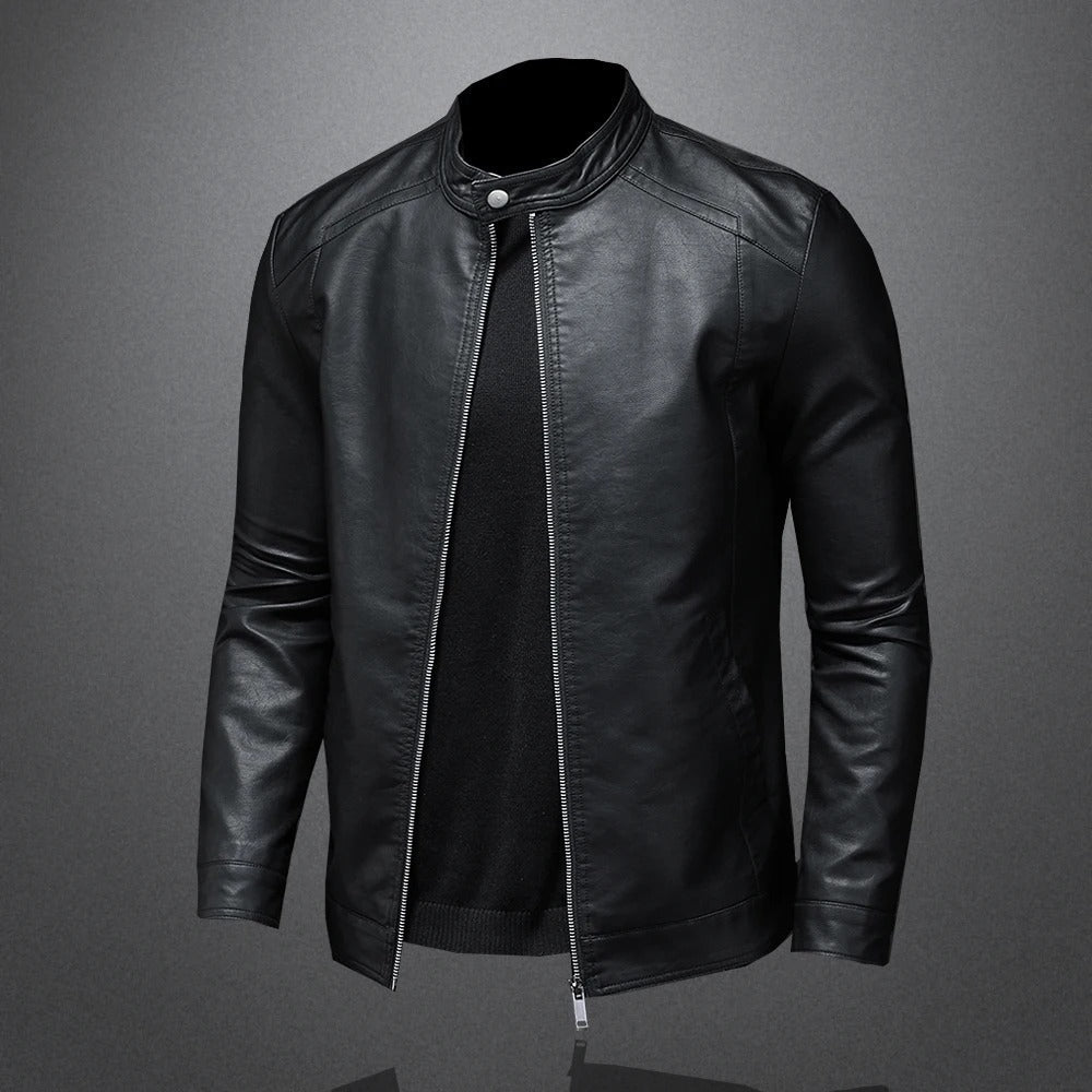Klassische Lederjacke