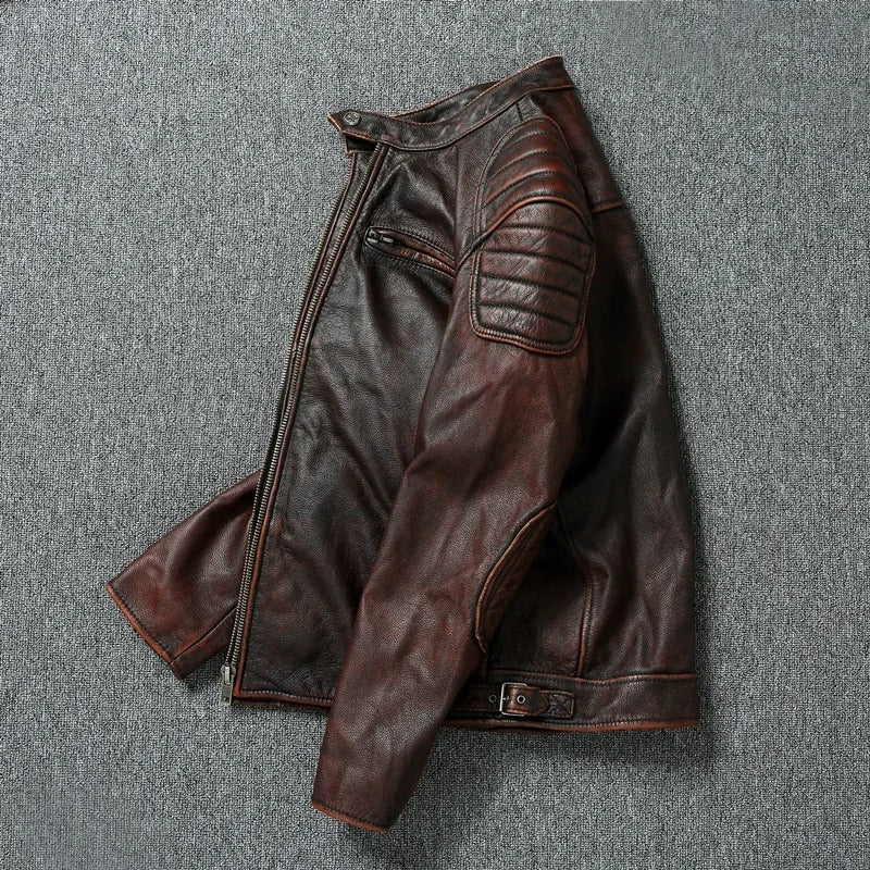 Vintage-Lederjacke