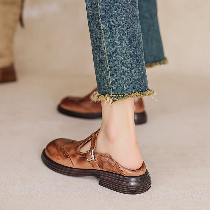 Mattea Mary Janes - Eleganter Leder-Schuh