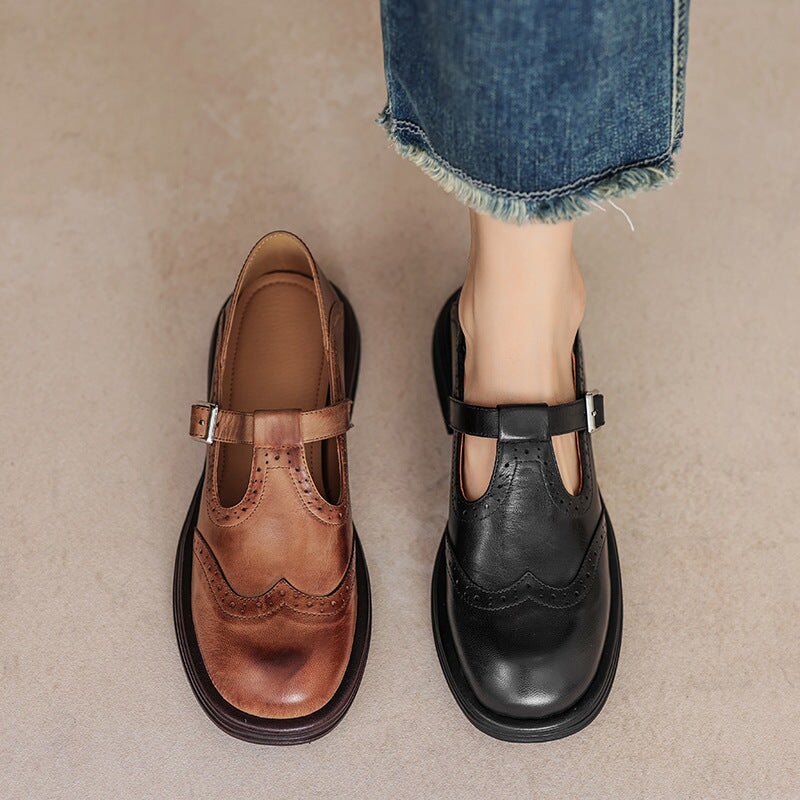 Mattea Mary Janes - Eleganter Leder-Schuh