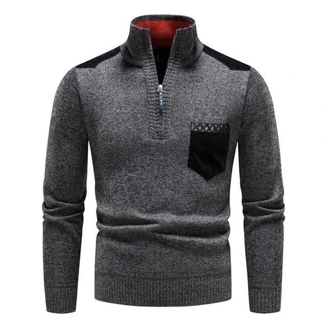 Pullover mit Reißverschluss aus Wolle