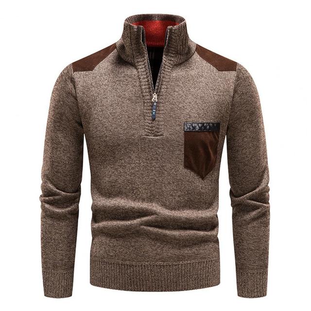 Pullover mit Reißverschluss aus Wolle