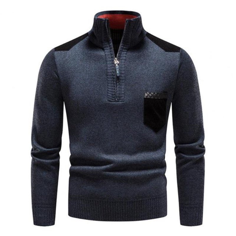 Pullover mit Reißverschluss aus Wolle