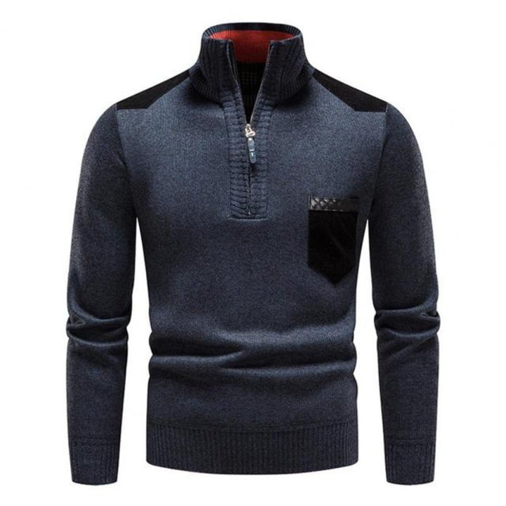 Pullover mit Reißverschluss aus Wolle