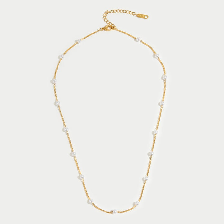 Zeitlose Goldperlenkette
