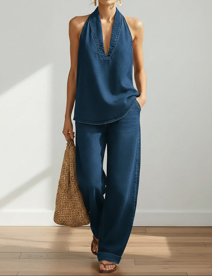 Ivy | Zwillingsset Denim Vintage-Effekt Weich Gewaschen