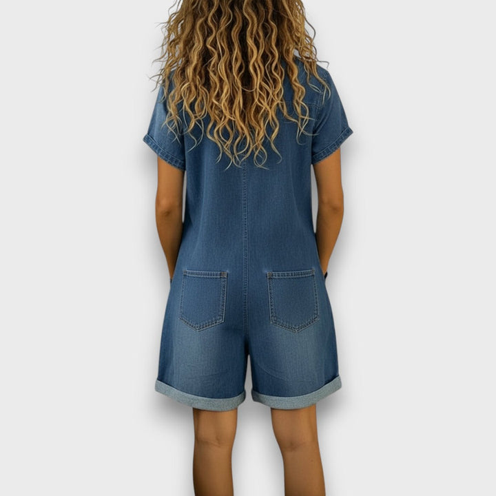 Joan | Vintage-Shorts mit Denim-Effekt