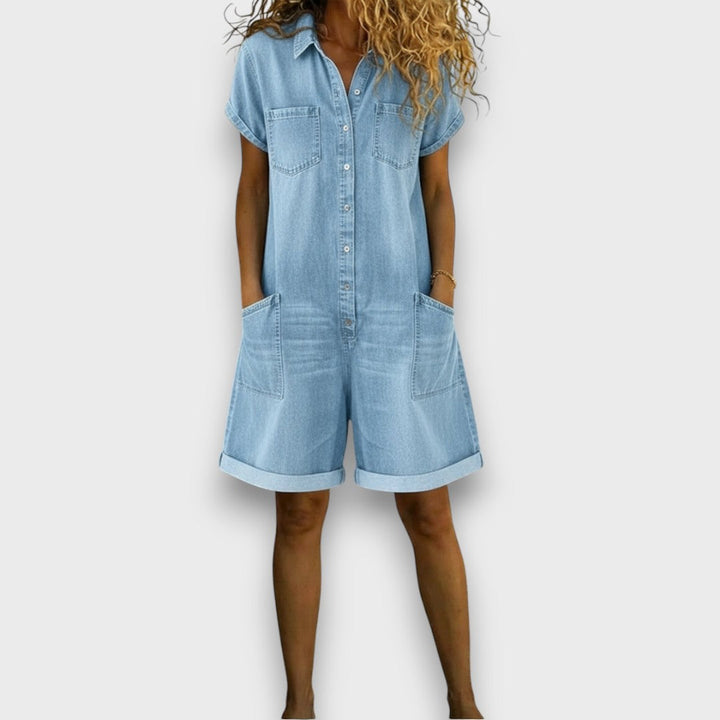 Joan | Vintage-Shorts mit Denim-Effekt