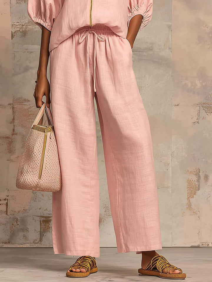 Alba | Zweiteiliges Set: Entspannte Bluse und weit geschnittene Hose