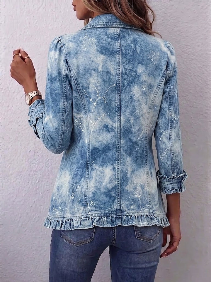 Genoveva | Botanische Jacke mit abgestuftem Volant