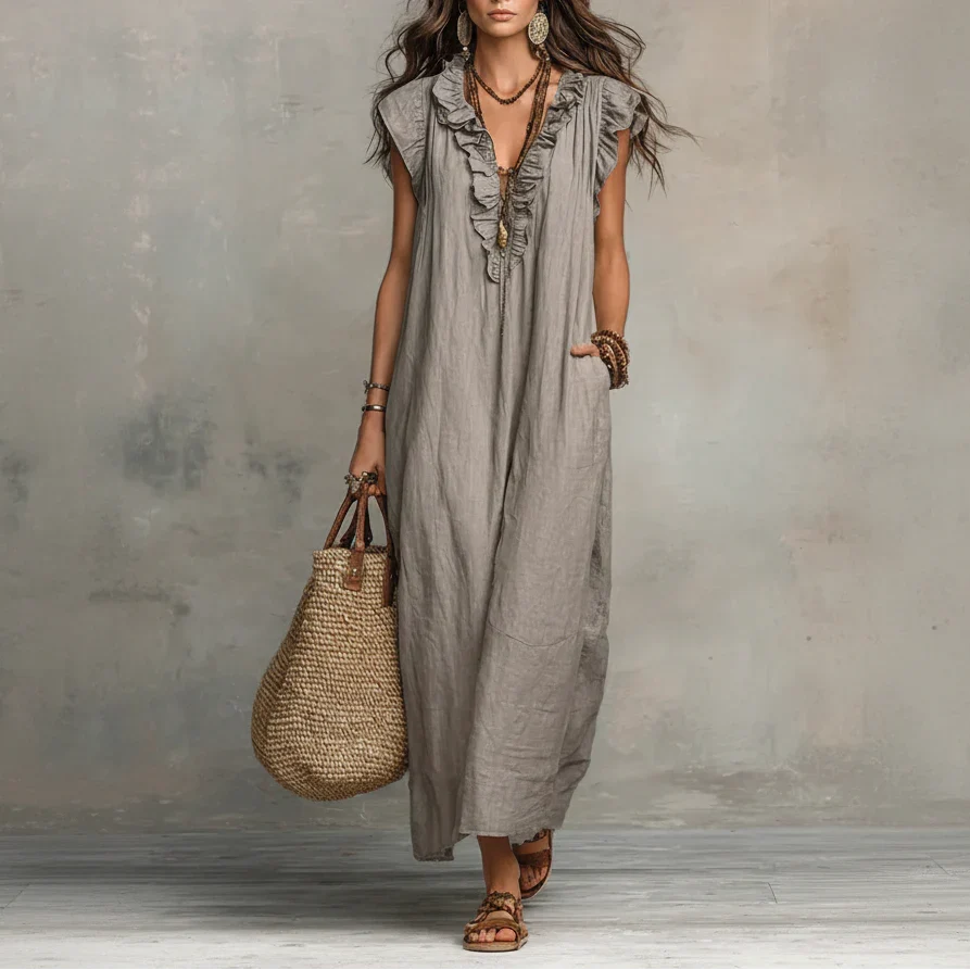 Zoey | Langes Bohemian-Kleid