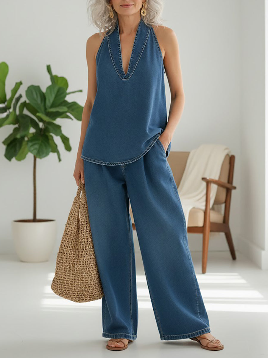 Ivy | Zwillingsset Denim Vintage-Effekt Weich Gewaschen