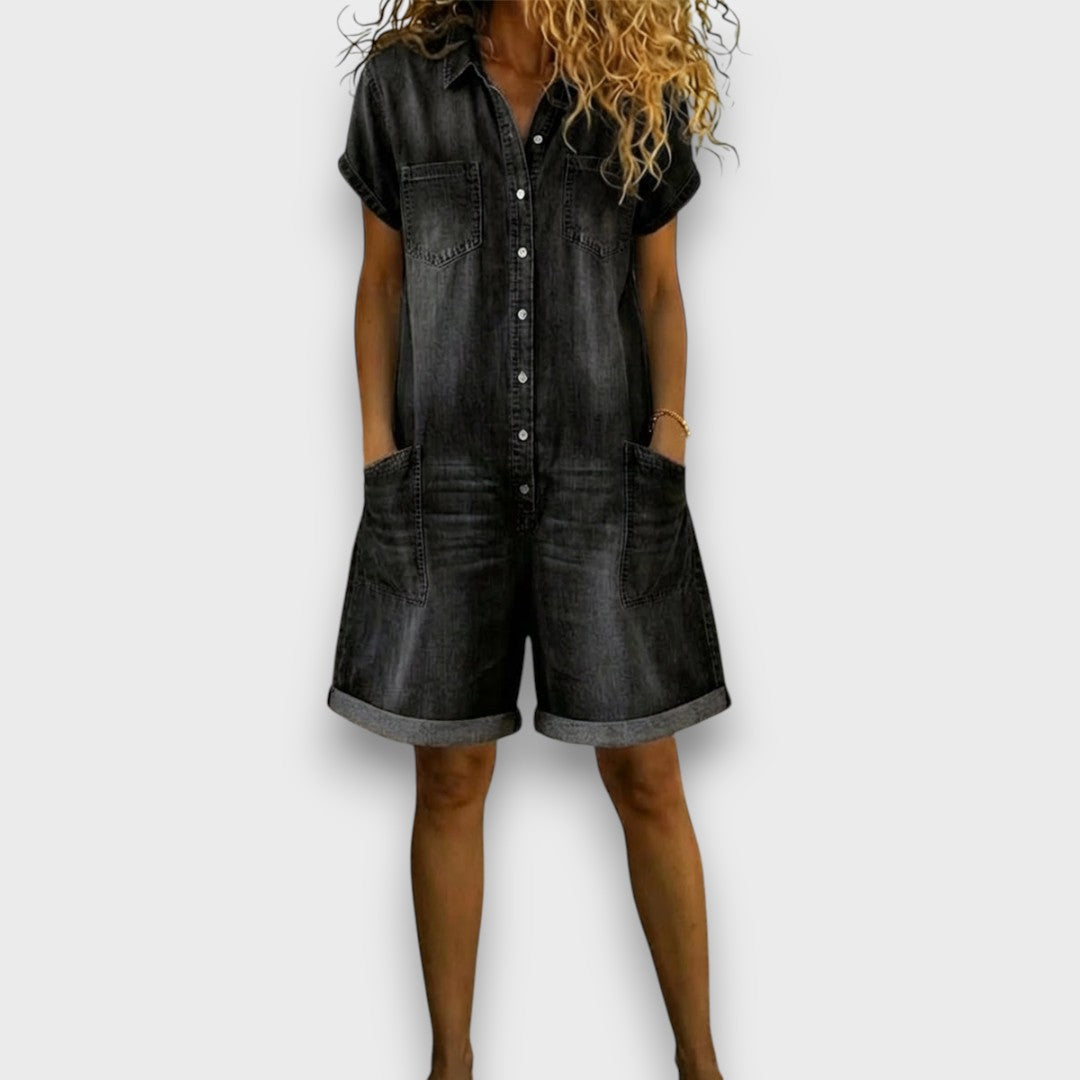 Joan | Vintage-Shorts mit Denim-Effekt