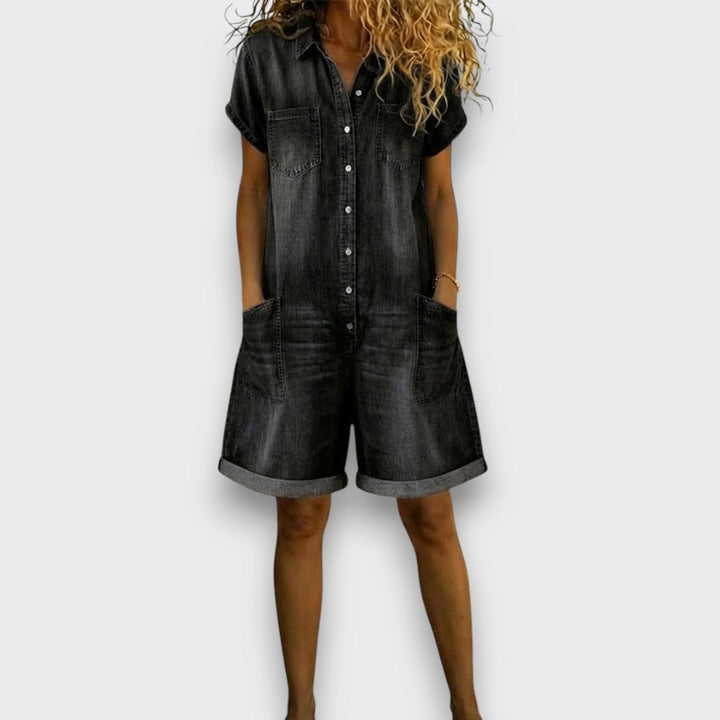 Joan | Vintage-Shorts mit Denim-Effekt