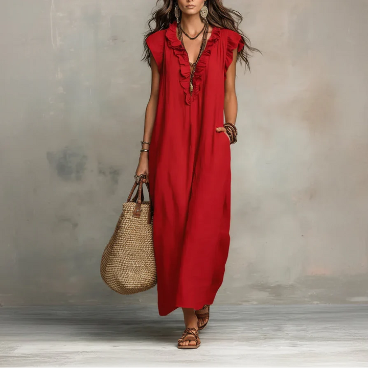 Zoey | Langes Bohemian-Kleid