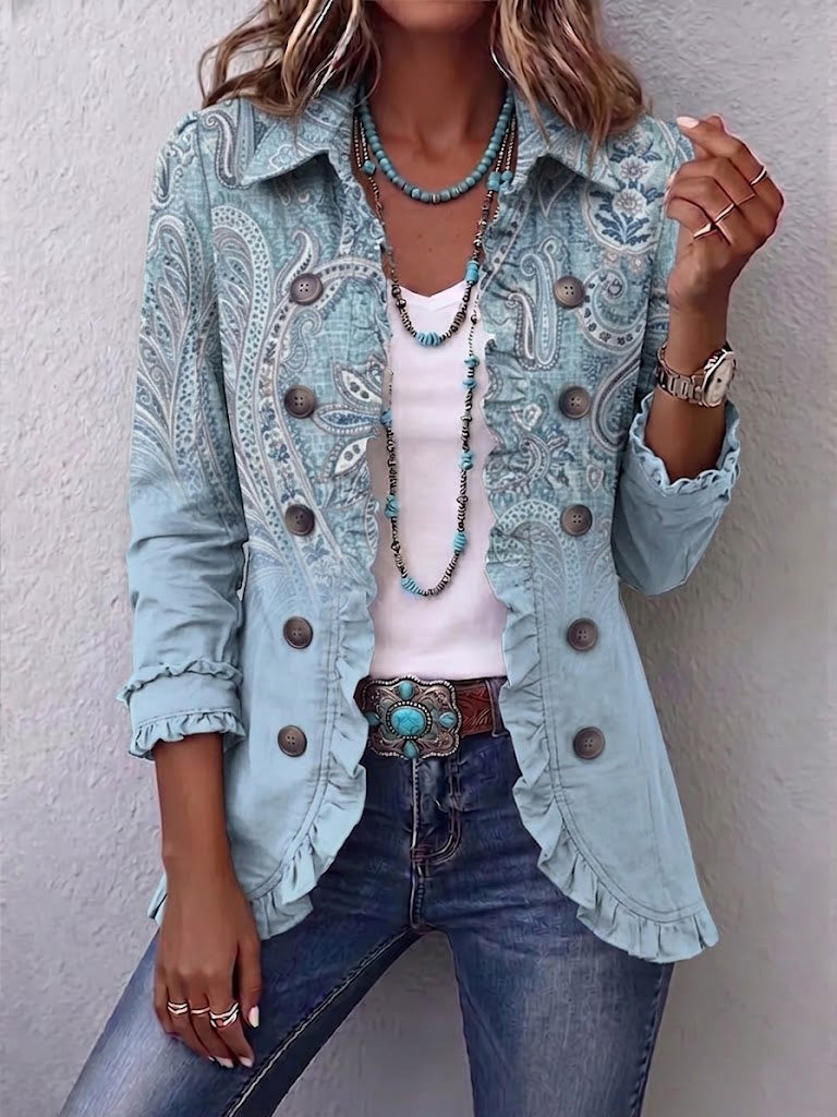 Remedios | Vintage Cashmere-Jacke mit Volants