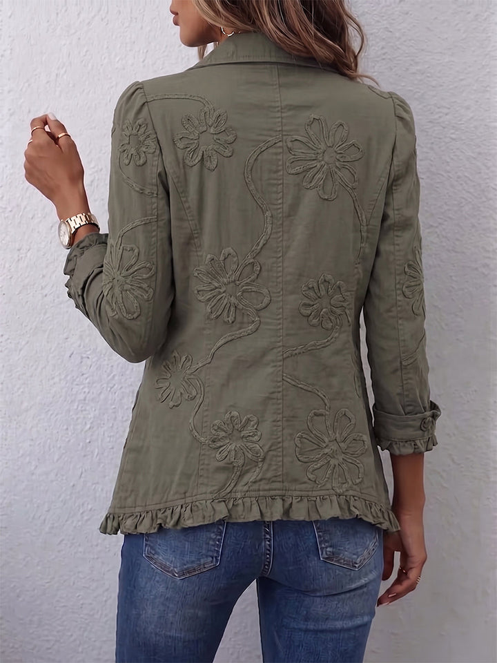 Hannah | Bestickte Jacke mit Volants