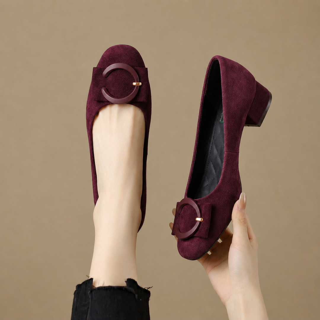 Rosen Wildleder Ballerinas
