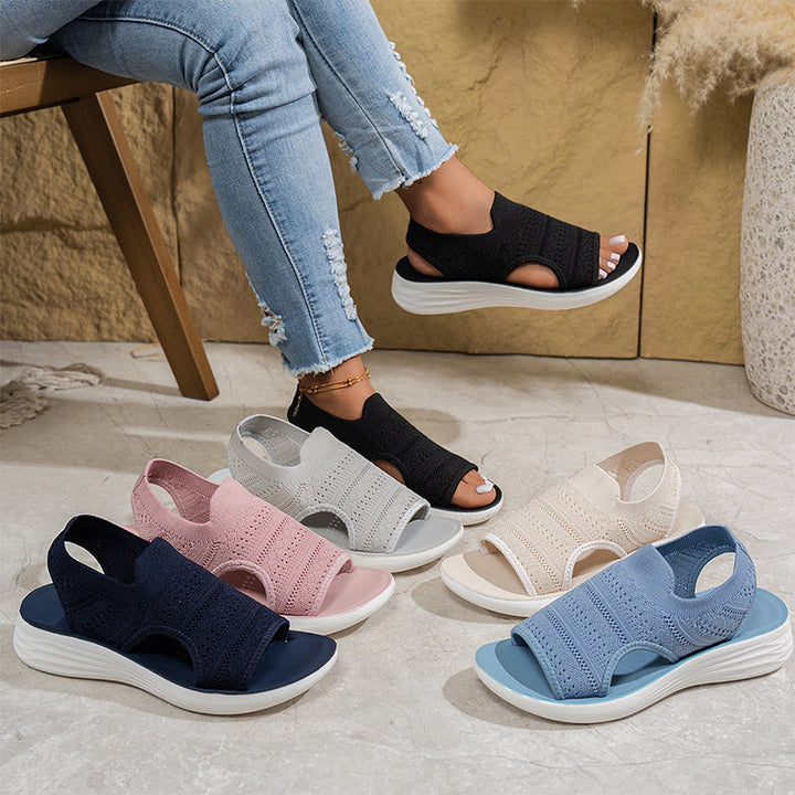 Clara™ | Sandalen mit Plattform, aus atmungsaktivem Material für Damen