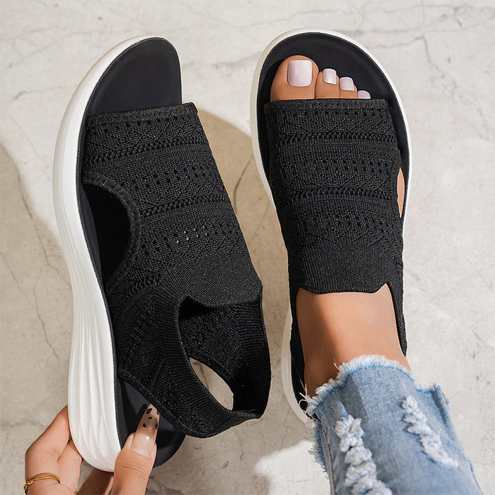 Clara™ | Sandalen mit Plattform, aus atmungsaktivem Material für Damen