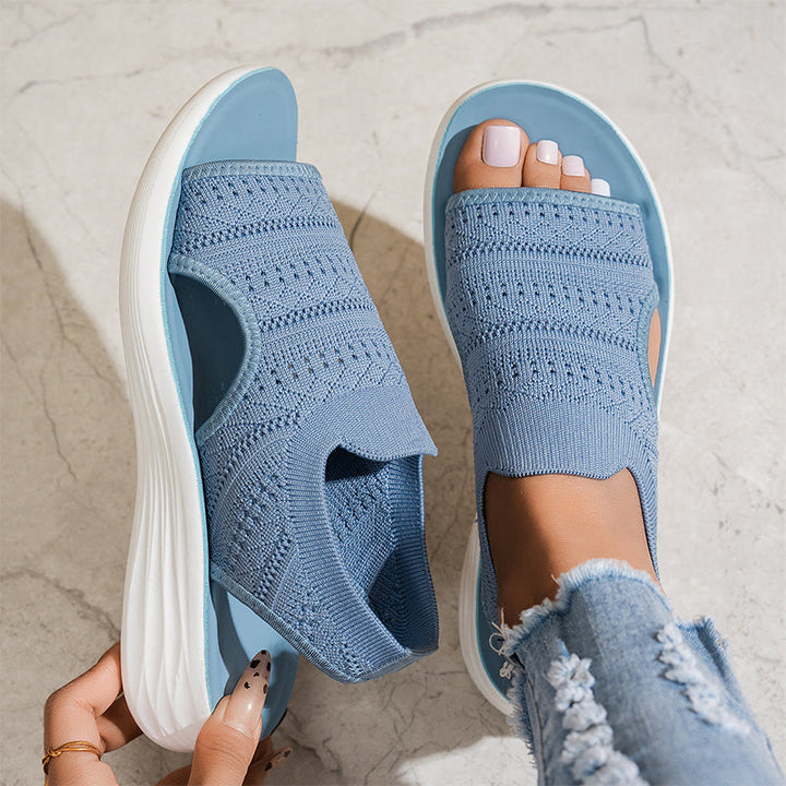 Clara™ | Sandalen mit Plattform, aus atmungsaktivem Material für Damen