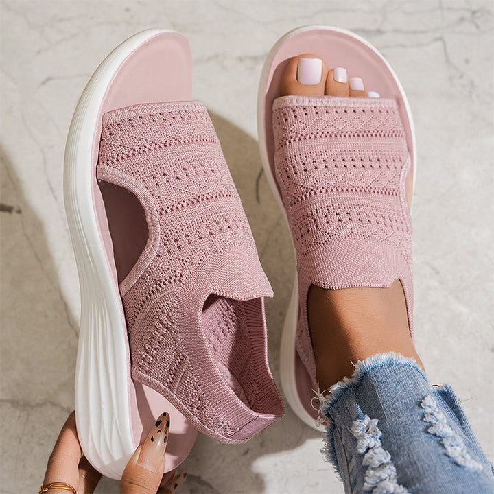 Clara™ | Sandalen mit Plattform, aus atmungsaktivem Material für Damen
