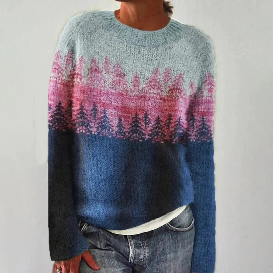 Georgia - Retro skandinavischer Strickpullover
