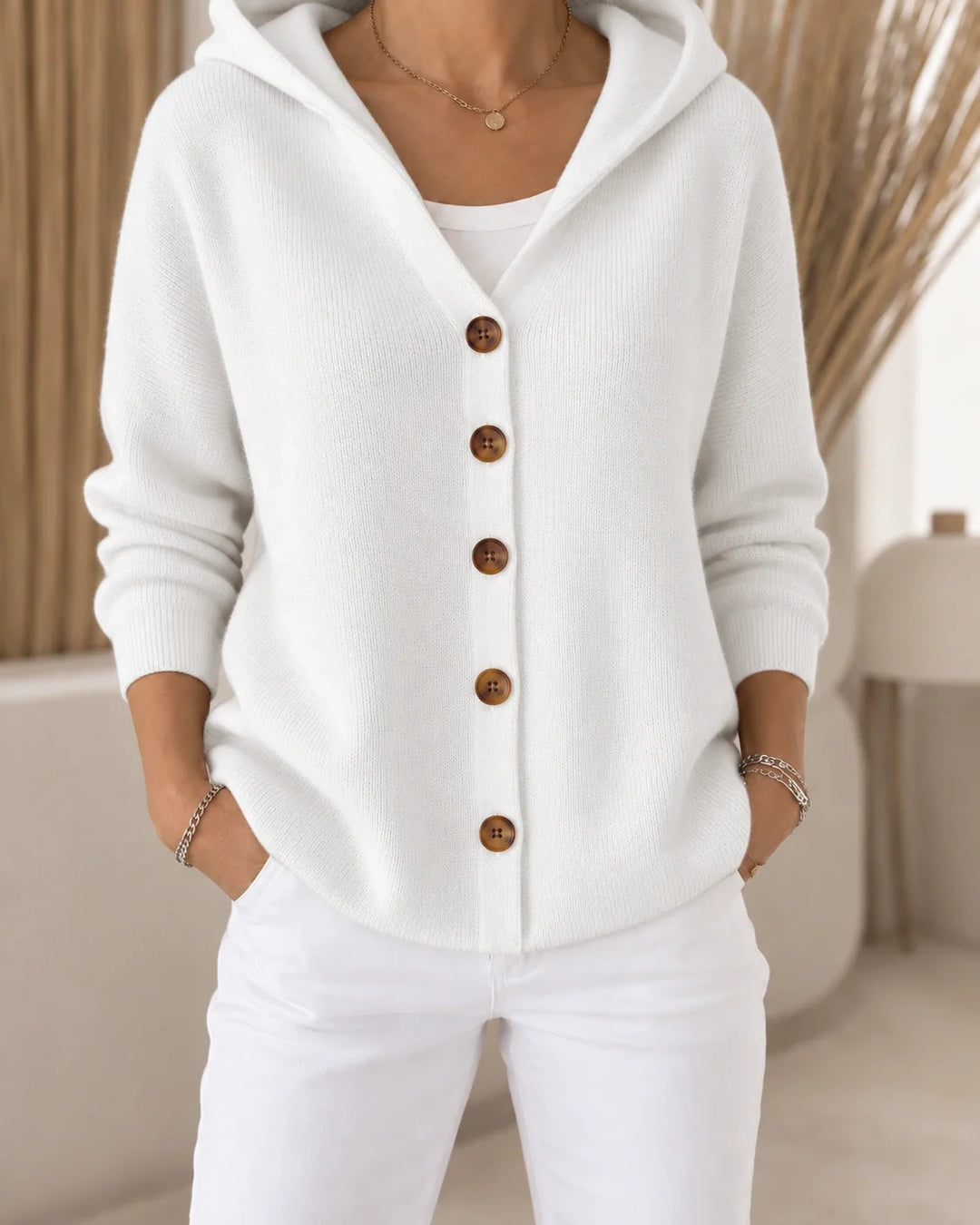 Ursula  | Leichter Kapuzen-Cardigan
