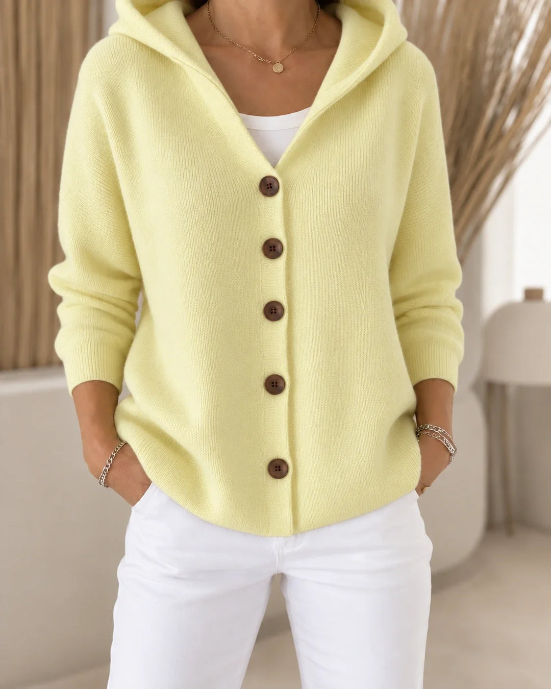 Ursula  | Leichter Kapuzen-Cardigan