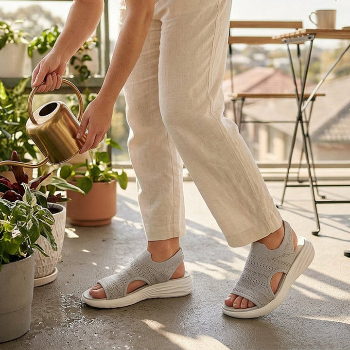 Clara™ | Sandalen mit Plattform, aus atmungsaktivem Material für Damen