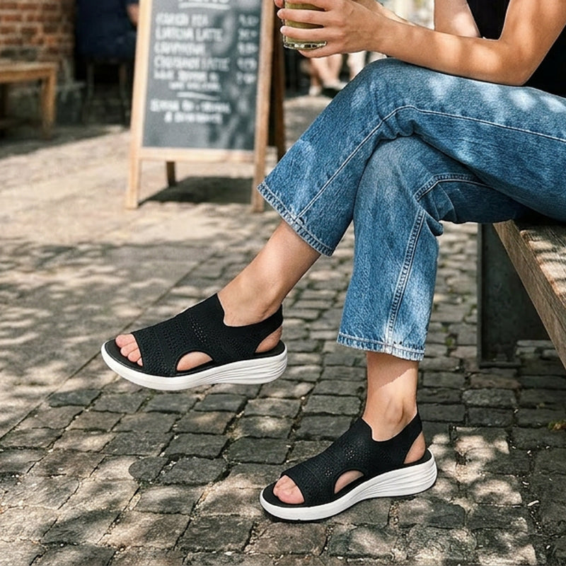 Clara™ | Sandalen mit Plattform, aus atmungsaktivem Material für Damen