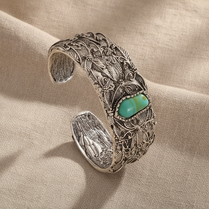 Teodora™ - Vintage Cuff Bracelet mit Türkis