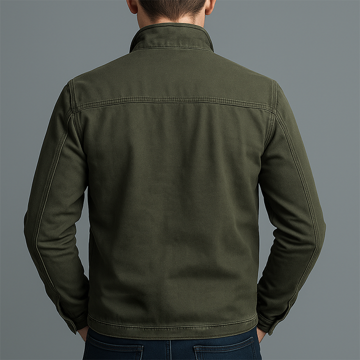 CARLOS™ | Vintage Baumwolljacke mit Reißverschluss
