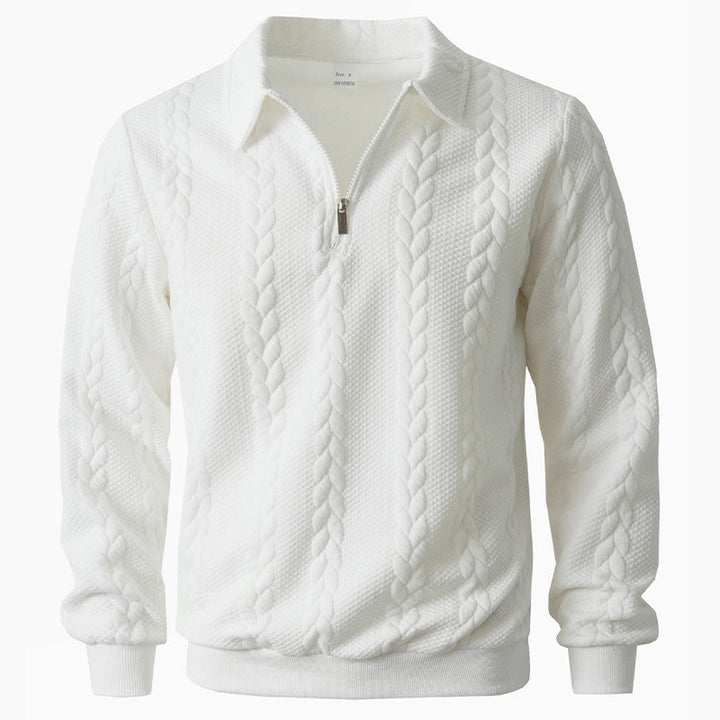 Eleganter Pullover mit Muster und Reißverschluss